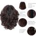 Yamel 8-inch Short Curly Wavy Natural Medium Brown Ponytail Extension | Claw Jaw Clip Synthetic Hairpiece for Women - Buy Online on GoSupps.com