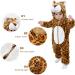 COOKY.D Baby Hooded Romper | Winter Flannel Jumpsuit Pajamas | 24-30 Months Leopard Print - Buy Online on GoSupps.com