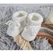 Royal Icon Baby Booties 0-3 Months - Knitted Bow Baby Boots for Boys and Girls - White Newborn Bootees Ri359 - Buy Online on GoSupps.com