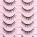 gootrades Short False Eyelashes 10 Pairs - Natural Look, Clear Band, 10mm Small Wispy Cat Eye Lashes for Everyday Wear, Hooded Eyes, Glasses Wearers - Buy Online on GoSupps.com