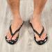 Buy Mnsruu Musical Note Heart Flip Flops - Black & White - XS for Men & Women - Hotel Spa & Travel Essentials - Buy Online on GoSupps.com