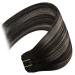 Youngsee Real Hair Clip-In Extensions - Ombre Black to Silver 55cm 120g 7PCS - Premium Remy Hair - Buy Online on GoSupps.com