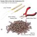 Ryalan Hair Extension Tool Kit with Needle Nose Pliers and Micro Pulling Needle Loop Threader - 500pcs Silicone Lined Beads for Human Hair Extensions - Buy Online on GoSupps.com