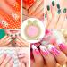 Grevosea Resin Nail Art Palette Nail Art Painting Mixed Color Palette Bow Decorated Nail Art Display Board with Pearls Nail Art Supplies Makeup Foundation Mixing Palette Manicure Tool - Buy Online on GoSupps.com