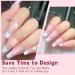 Angozo French Tip False Nails French Manicure False Nails-150 Pcs Long Square Nail Tips 3 In 1 Soft Gel Full Cover Nail Tips Pre-Applied Tip Primer & Base Coat Cover for Nail Extension 15 Sizes-Pink - Buy Online on GoSupps.com