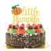 Little Pumpkin Cake Topper Gold Glitter Little Pumpkin Fall Autumn Maple Themed for Birthday Halloween Thanksgiving Pumpkin Party Decorations Supplies Kids Boy Girl Y5NGDGCP