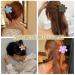12 PCS Flower Hair Claw Clips for Women Girls - Matte Colors - Strong Hold - Non-Slip Large Hair Clamps - Pink, Light Purple, Black - 90s Cute Style for Thick and Thin Hair - Buy Online on GoSupps.com