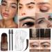 Buy Moulis Eyebrow Stamp Set - Reusable Makeup Brow Powder Kit with 10 Stencils & 2 Brushes (Light Brown) - Perfect One-Step Brow Shaping for Flawless Eyebrows - Buy Online on GoSupps.com