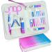 ZIZZON Manicure set Pedicure kit Nail Care Grooming tool with Zipper Travel Case Blue Purple