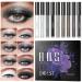 SUMEITANG 9 Color Cool Toned Matte Glitter Liquid Eyeshadow Set  Black Grey White Silver Smokey Eyeshadow Stick  High-pigmented Longlasting Waterproof Smooth Creamy Eye Shadow Smoky Eye Makeup