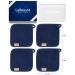 Lab aut Microfiber Makeup Towels - 4 Pack (21x21 cm) Washable & Reusable Facial Cleaning Pads - Dark Blue Makeup Remover - Buy Online on GoSupps.com