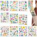 10 Sheets Hawaiian Temporary Tattoos Waterproof Hawaiian Themed Sticker with Palm Tree Pineapple Tropical Beach Party Supplies Summer Party Favors for Birthday Party Summer Decoration