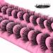 Cat-Eye Fluffy-XZ01: 10 Pairs 20mm Long Dramatic False Eyelashes - Thick Volume, Crossed, Lightweight, Soft Curly Fake Lashes - Wispy Mink Lashes for Big Eyes - Buy Online on GoSupps.com