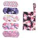 Healifty Reusable Sanitary Pads 5Pcs Organic Bamboo Menstrual Pads Breathable Panty Liners Sanitary Towel for Woman Girl (Random Color)