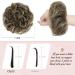 100% Real Hair Scrunchies for Women - RUWISS Informal Hair Part Rose Dot Dark Blonde | International Shipping Available - Buy Online on GoSupps.com