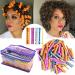 100pcs Perm Rods Set for Natural Hair 5 Sizes Cold Wave Rods Hair Rollers for Women Hair Curling Rods for Long Medium Small Hair Curler Styling DIY Hairdressing Tools(Orange+Purple+Gray+Blue+Yellow) 100 Count (Pack of 1) O