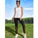 OYOANGLE Women's Camo Print Sleeveless Workout Tank Top - White | Active Gym Shirt - Buy Online on GoSupps.com