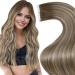 LAAVOO Extensions Real Hair Tape Ombre Blond Tape Extensions Light Brown Balayage Platinblond Glue In Extensions Real hair with band Skin WEFT smooth 40g 20PCs #8/60/8 55cm-20PCs 2.5 #8/60/8