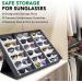 ProSource 18 Slot Sunglasses Organizer Box | Fabric Lined Display Case with Snap Close for Safe Storage - Buy Online on GoSupps.com