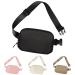 Fanny Packs for Women Men Fashion Waist Pack Mini Belt Bag with Adjustable Strap Waterproof Crossbody Bag with Headset Hole Key Rope Card Holder for Outdoor Running Hiking Walking Travel (BLACK)