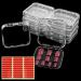 ASTER 10 Pcs Press on Nail Storage Box with Adhesive Double Sided Tape Acrylic Fake Nail Box Nail Display Packaging Box Transparent Nail Storage Boxes for Home DIY Nail Salon(Round Corner)
