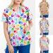 TUNUSKAT Women's Short Sleeve Hand Print Scrubs - Summer Nursing Uniform Blouse (XX-Large, Multicolor) - Buy Online on GoSupps.com