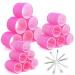 Jumbo Hair Curlers Rollers with Clips, Cludoo 28 Pcs Big Rollers for Hair Set with 3 Sizes Self Grip Hair Roller for Long Medium Short Thick Thin Hair Bangs Volume, Salon Hair Dressing DIY Hair Roller 28 Piece Set