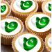 24 edible Pakistan Hearts style cake decorations Iced Icing CupCake Toppers
