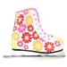American Athletic Shoe Girl's Little Rocket Double Runner Ice Skate, White, 8