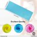 Exfoliating Shower Towel 3 Pack by CasaVida - Japanese Beauty Washcloth, Nylon Bath Sponge, Korean Loofah Towel - Body Scrub and Back Scrubber - Premium Bath Washcloths for Exfoliation - Blue Yellow Red - Buy Online on GoSupps.com