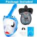 Kids Full Face Snorkel Mask Set - 180 Panoramic View, Anti-Leak/Anti-Fog, Blue - Safe & Foldable Snorkeling Gear for Kids/Adults - Buy Online on GoSupps.com
