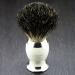Premium Badger Hair Shaving Brush with Ivory Metal Base - Luxurious Black Design for a Superior Shave - Buy Online on GoSupps.com