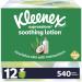 Kleenex Expressions Soothing Lotion Facial Tissues with Coconut Oil, Aloe & Vitamin E, 12 Boxes, 45 Tissues per Box, 3-Ply (540 Total Tissues)