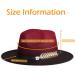 Gossifan Gradient Color Fedora Panama Hat Burgundy/Black - Medium - Buy Online on GoSupps.com