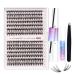 Eyelashes extensions set 280pcs lankiz artificial eyelashes 20d c curl 9-15mm Mix 0.07 Individual eyelashes with eyelash adhesives eyelash glue remover and applicator lash extension set for beginners 20D-kit C curl black