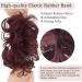 RUWISS Burgundy Red Hair Pick & Real Hair Scrunchies for Women - 100% Real Hair Extensions & Bun Tools - Buy Online on GoSupps.com