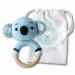 Hello Teddio Baby Rattle Teething Toy  Smooth Wooden Easy Grip Ring  Gender Neutral Baby Gifts Baby Koala
