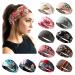 Jesries 12 Pack Headbands for Women Boho Printed Non Slip Hair Band Sport Yoga Running Elastic Sweat Hair Wrap for Girls Floral