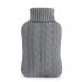samply hot water bottle with cover soft premium knitted cover 2L large hot water bottle grey