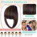 Buy Clip in Bangs | Medium Brown Synthetic French Bangs Hair Extensions for Women - Natural Curved Fringe for Daily Wear - Buy Online on GoSupps.com