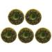 Pack of 5 Foam 4 Inch Diameter Disc Florets of Sunflower Center for DIY Flower Deco Mesh Wreath