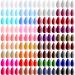864 Pieces Almond Press on Nails Short Glossy False Nails Full Cover Fake Nails Colorful Artificial Nails Solid Color Fake Nail for Nail Art Salon
