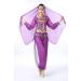 ORIDOOR Women's Halloween Costume Set | Belly Dance Crop Top & Pleated Harem Pants | 5-Piece Outfit for Dress Up Party | One Size | Purple - Buy Online on GoSupps.com