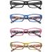 JM 4 Pack Women's Reading Glasses - Spring Hinge Fashion Pattern Readers in Mixed Colors - 3.5x Magnification - Buy Online on GoSupps.com
