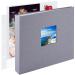 1DOT2 12x12 Inch Large 3 Ring DIY Scrapbook Photo Album Journal with 30 Plastic Sleeves 60 Pages and Fabric Cover for Baby Travel Wedding Couple Anniversary kids Adventure (Gray Cover/White Pages) 12x12 Inch Gray Cover/ ...