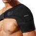 Komoko Shoulder Brace Rotator Cuff Support Brace and Arm Sling for Pain Relief Shoulder Compression Sleeve for Preventing Strains and Dislocation Adjustable Fits Left and Right Arm Men & Women Black