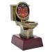 Gold Toilet Bowl Trophy | Last Place Loser Award - 6 Inch Tall - Engraved Plate Upon Request March Madness (R)