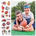 Howaf 100+PCS American Football Temporary Tattoos - Super Bowl Fake Tattoos for Kids & Adults | Rugby Face Stickers for Sports Fans | Waterproof Body Tattoos for Football Events - Buy Online on GoSupps.com
