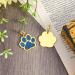 Nibana Personalized Dog Tags Glitter Paw Print Custom Pet ID Tags Engraved Cat Name Tags for Small Medium Large Dogs Cats up to 4 Lines of Custom Text Easy to Read(Blue) - Buy Online on GoSupps.com