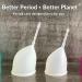 Kind Cup Menstrual Cup | Leak-Free Reusable Design | Up to 12-Hour Wear | Tampon & Pad Alternative | Ergonomic Fit | Small/Large Clear - Buy Online on GoSupps.com